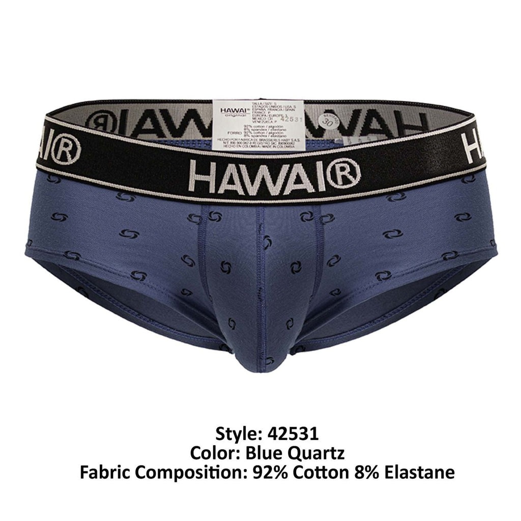 HAWAIR 42531 Cotton blend Briefs Color Blue Quartz
