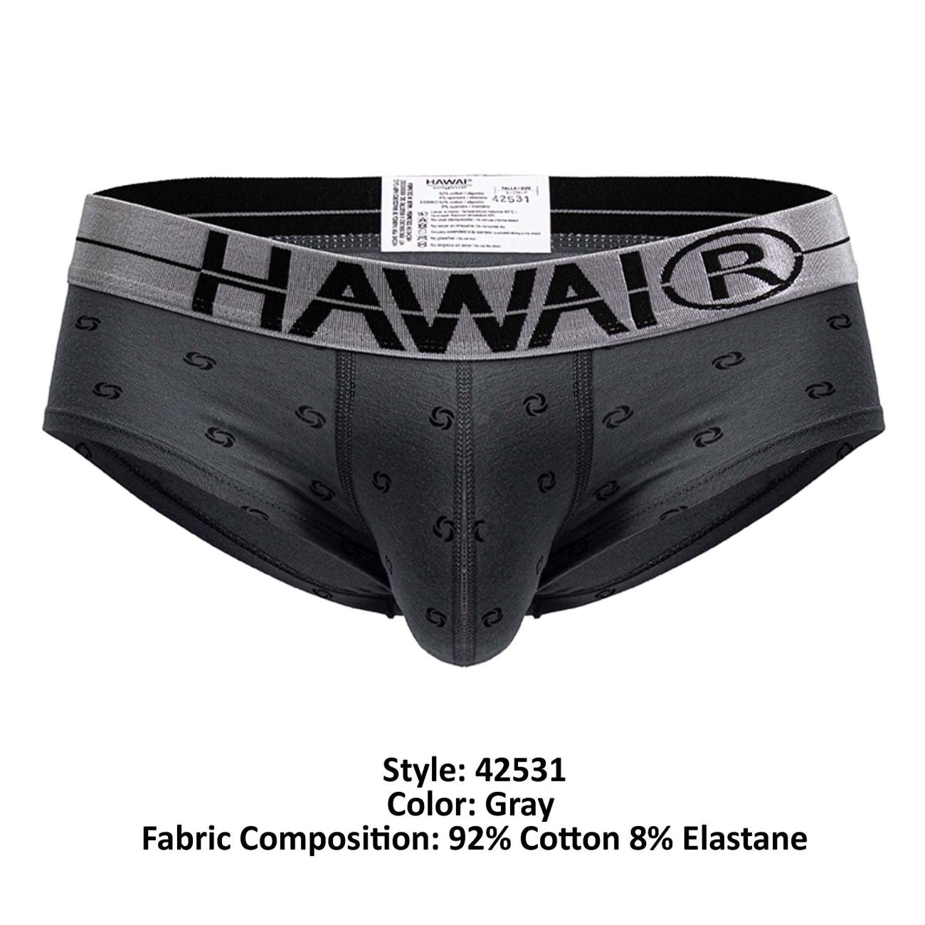 HAWAIR 42531 Cotton blend Briefs Color Gray