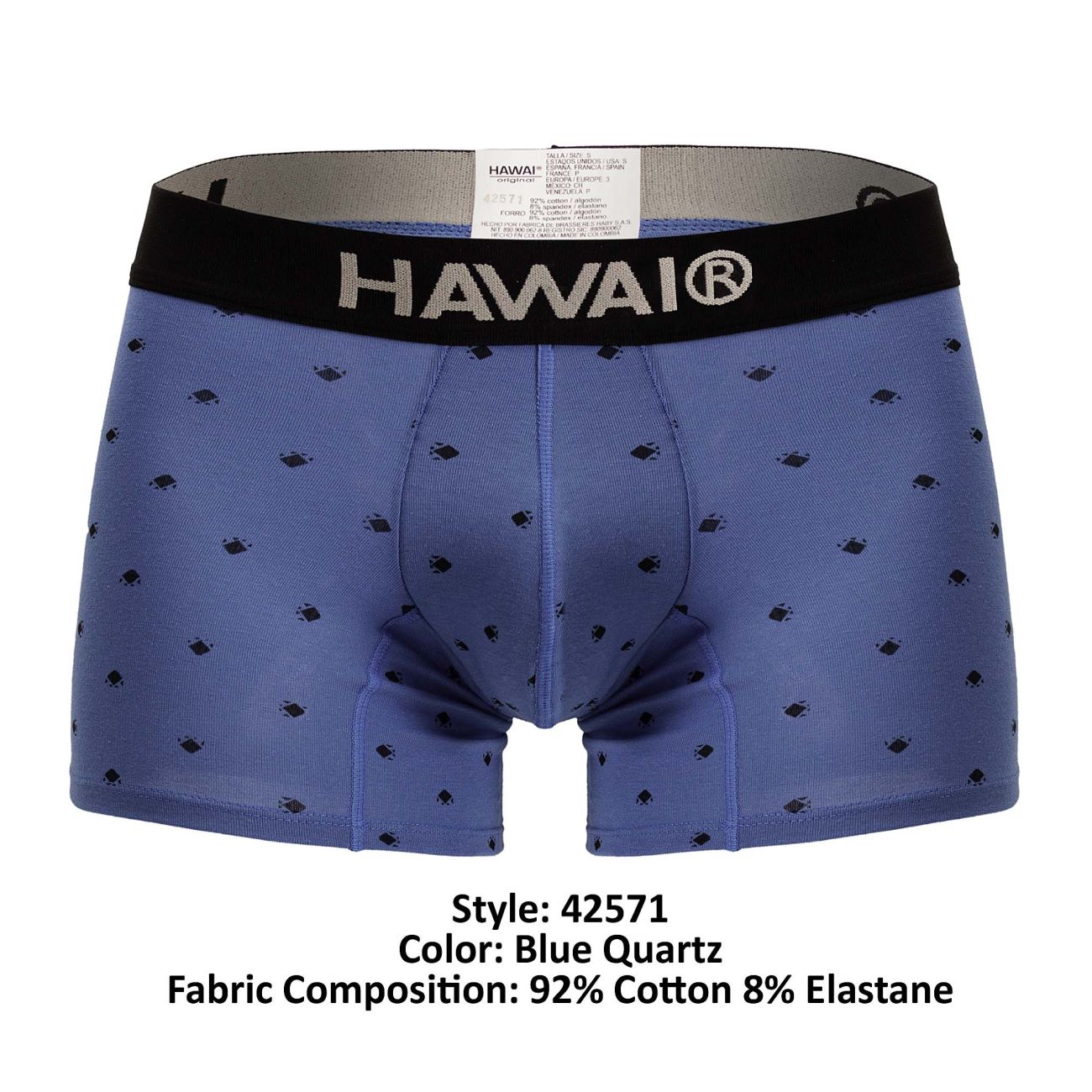 HAWAIR 42571 Cotton blend Trunks Color Blue Quartz