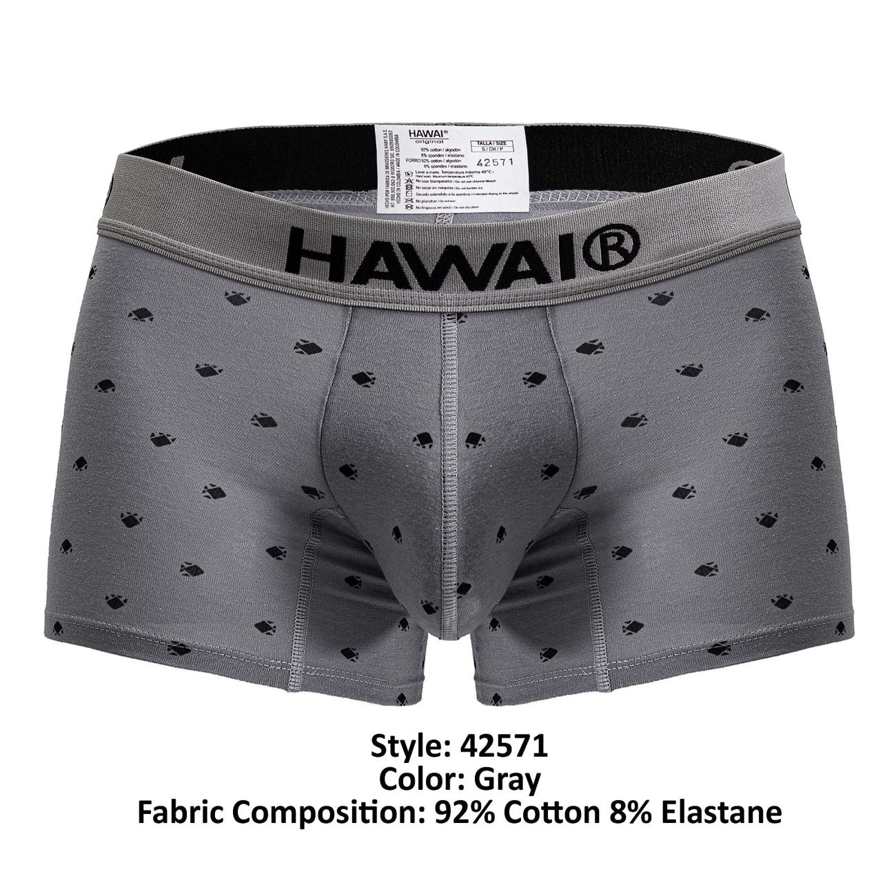 HAWAIR 42571 Cotton blend Trunks Color Gray