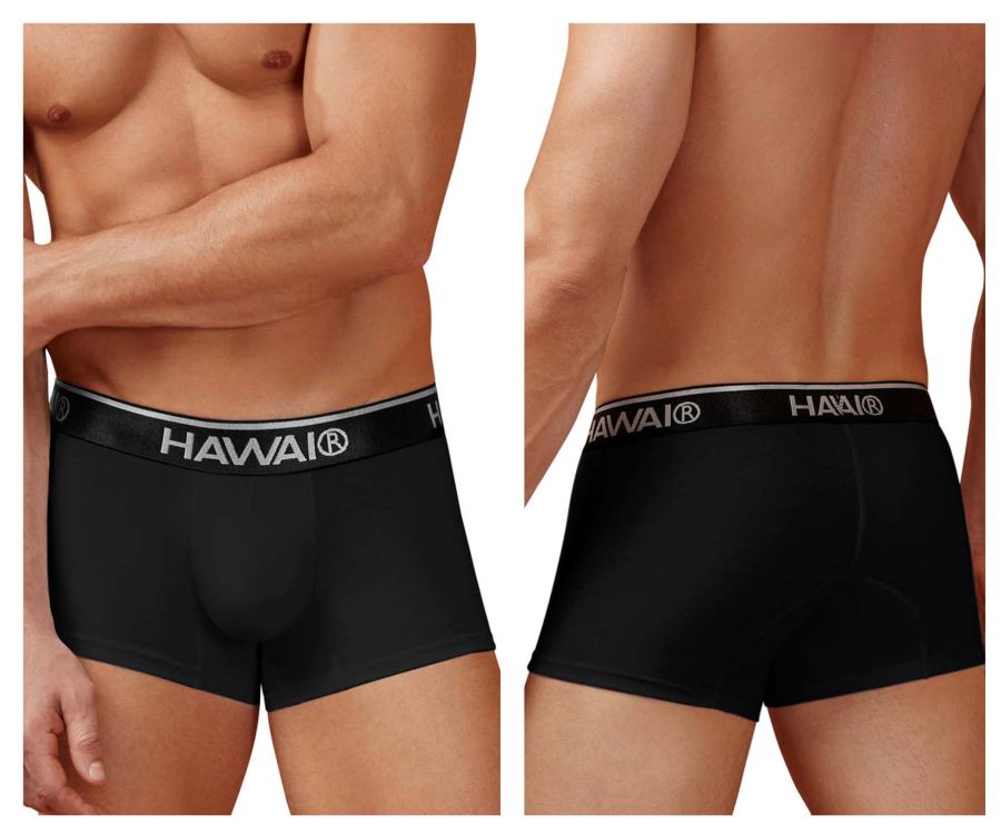 HAWAIR 4986 Cotton blend Trunks Color Black-01