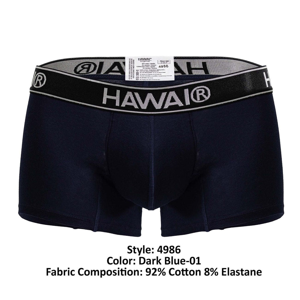 HAWAIR 4986 Cotton blend Trunks Color Dark Blue-01
