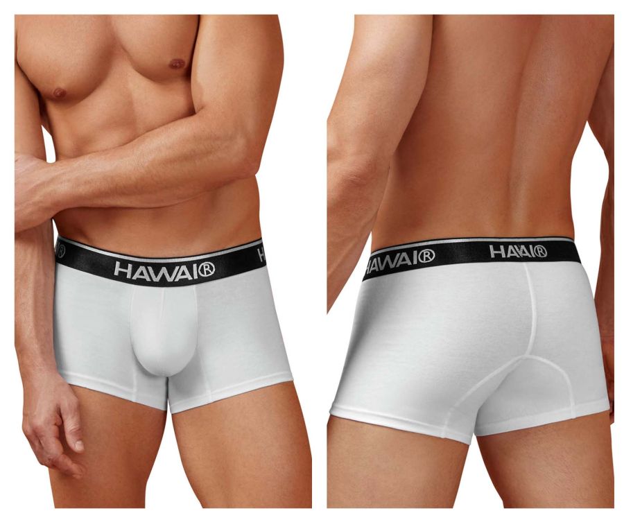 HAWAIR 4986 Cotton blend Trunks Color White-01