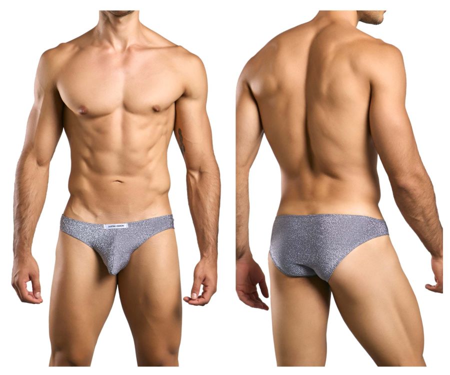 JUSTIN+SIMON XSJ01 Classic Bikini Color Lurex Gray