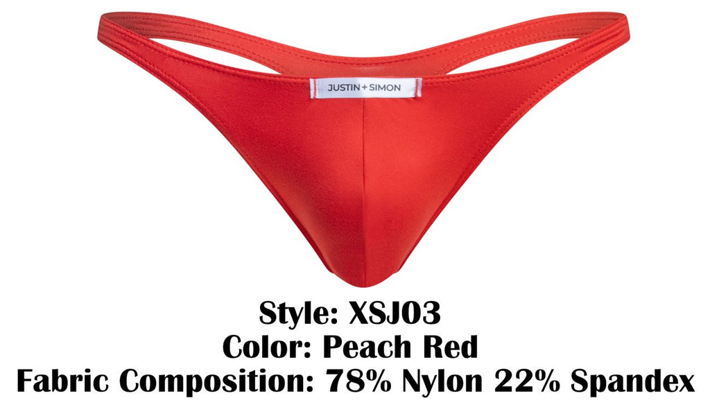 JUSTIN+SIMON XSJ03 Classic Thongs Color Peach Red