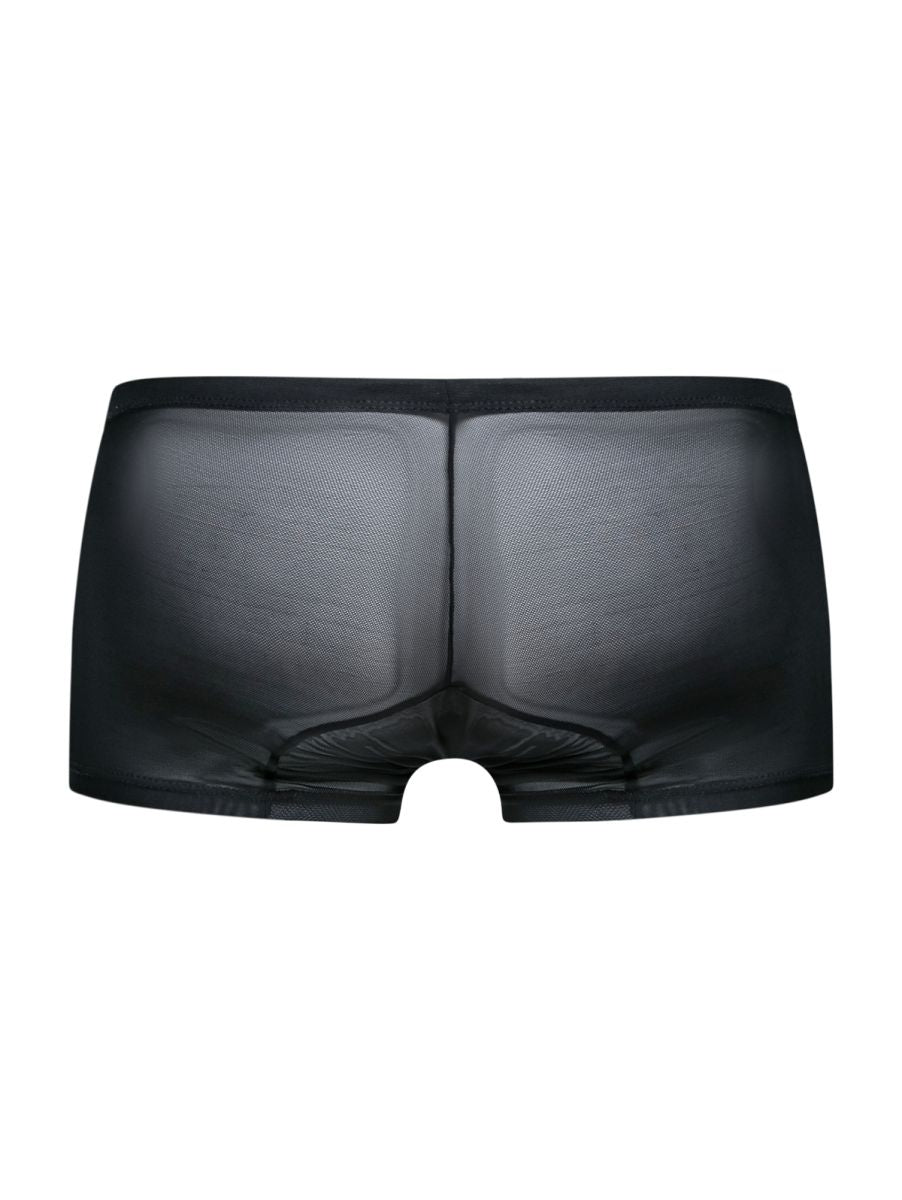 MaleBasics MBL78 Lace Trunks Color Black Mesh
