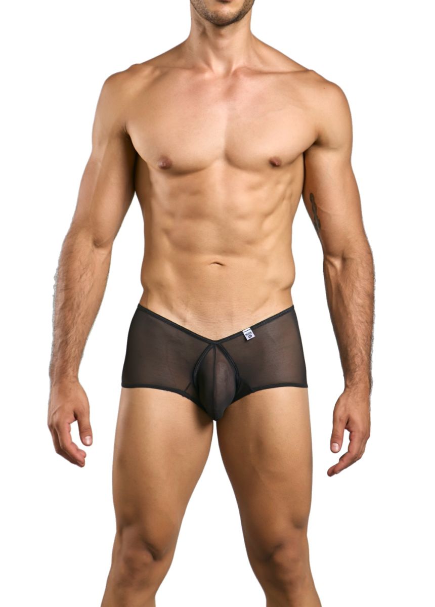MaleBasics MBL83 Loop Cheeky Trunks Color Black Mesh