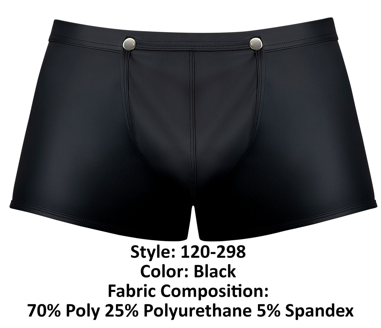 Male Power 120-298 Oh Snap Snap Off Short Color Black