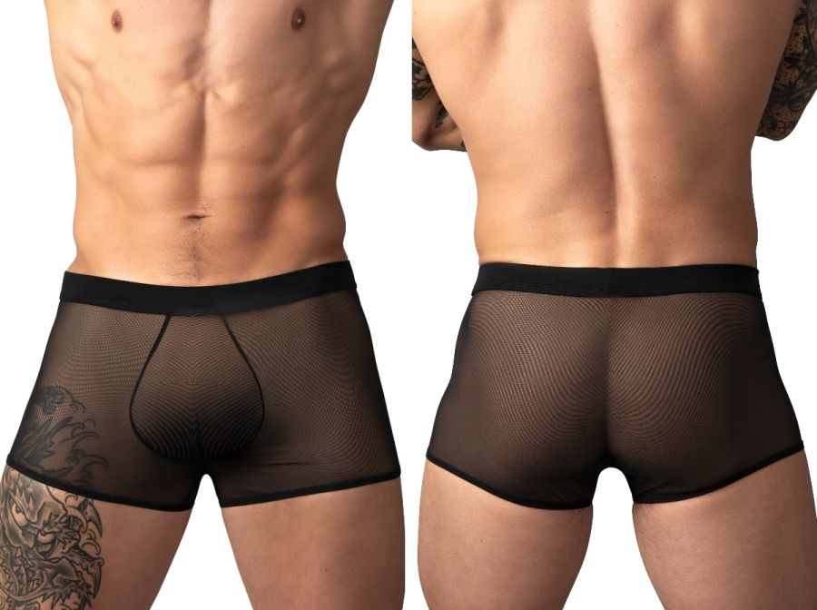 Male Power 145-307 Mesh 2 Mini Short Trunks Color Black
