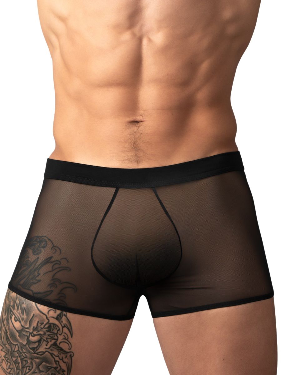 Male Power 145-307 Mesh 2 Mini Short Trunks Color Black