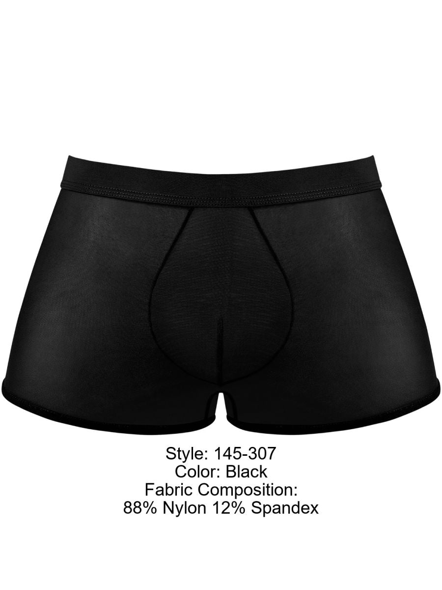 Male Power 145-307 Mesh 2 Mini Short Trunks Color Black