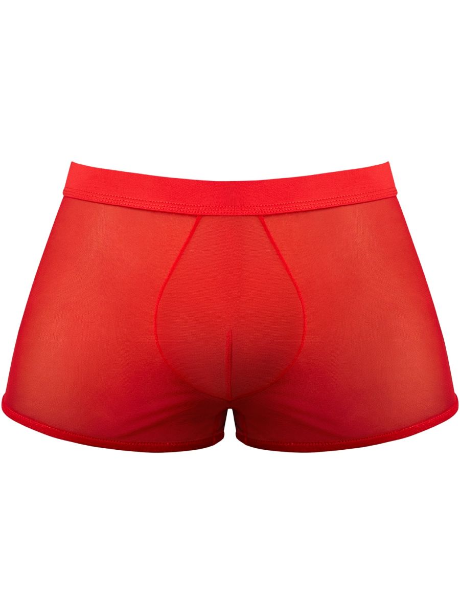 Male Power 145-307 Mesh 2 Mini Short Trunks Color Red