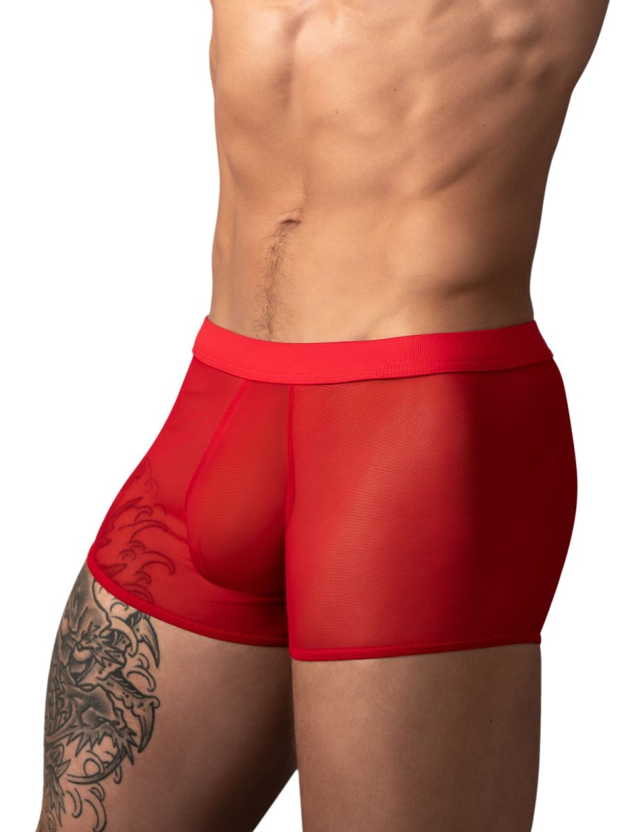 Male Power 145-307 Mesh 2 Mini Short Trunks Color Red