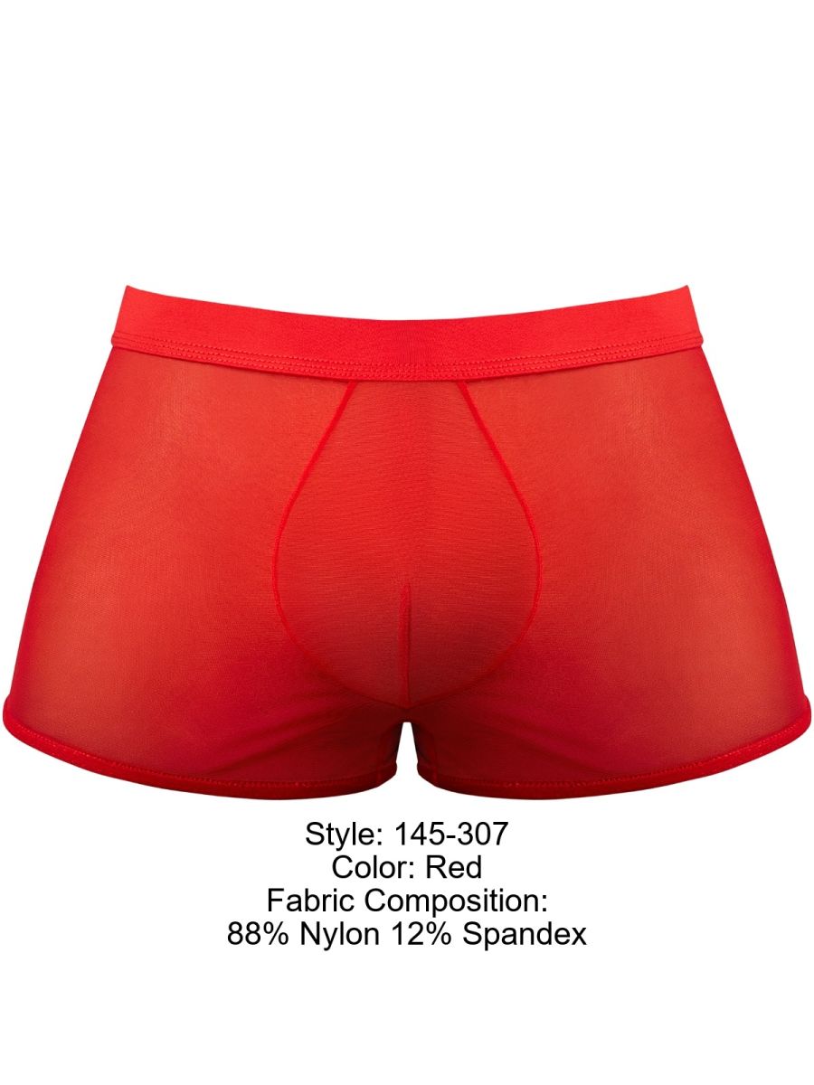 Male Power 145-307 Mesh 2 Mini Short Trunks Color Red