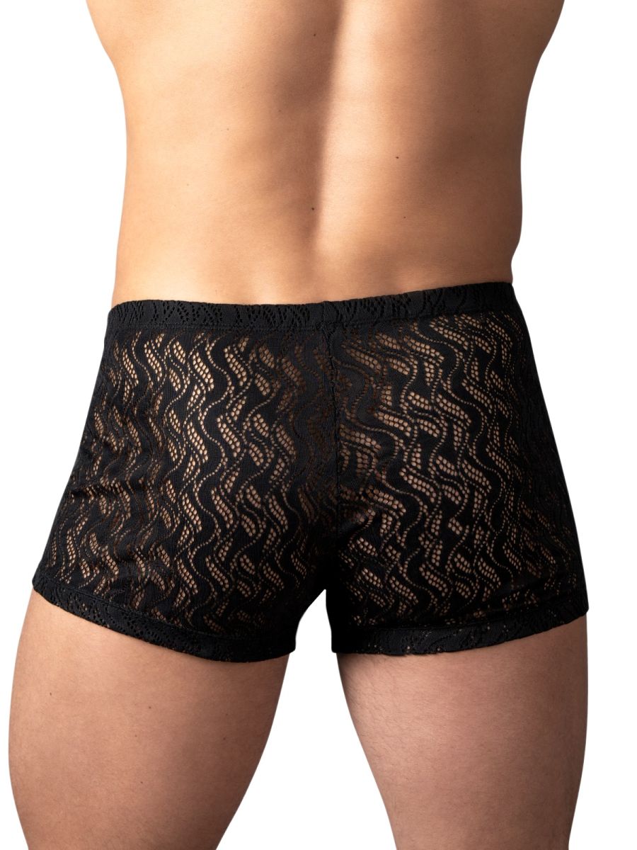 Male Power 150-305 Ripple Pouch Short Trunks Color Black