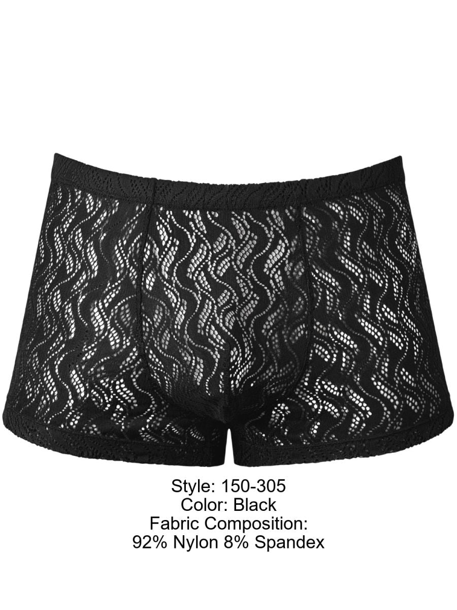 Male Power 150-305 Ripple Pouch Short Trunks Color Black