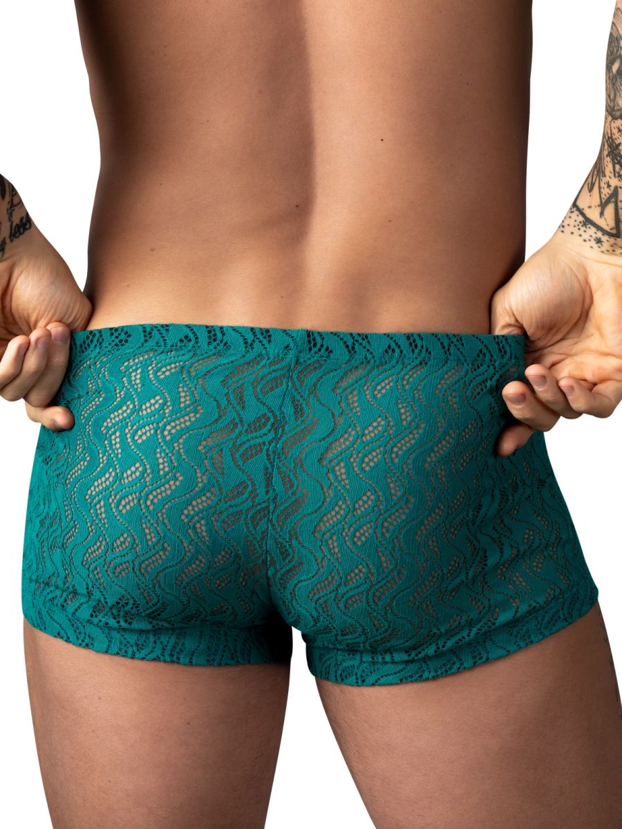 Male Power 150-305 Ripple Pouch Short Trunks Color Teal