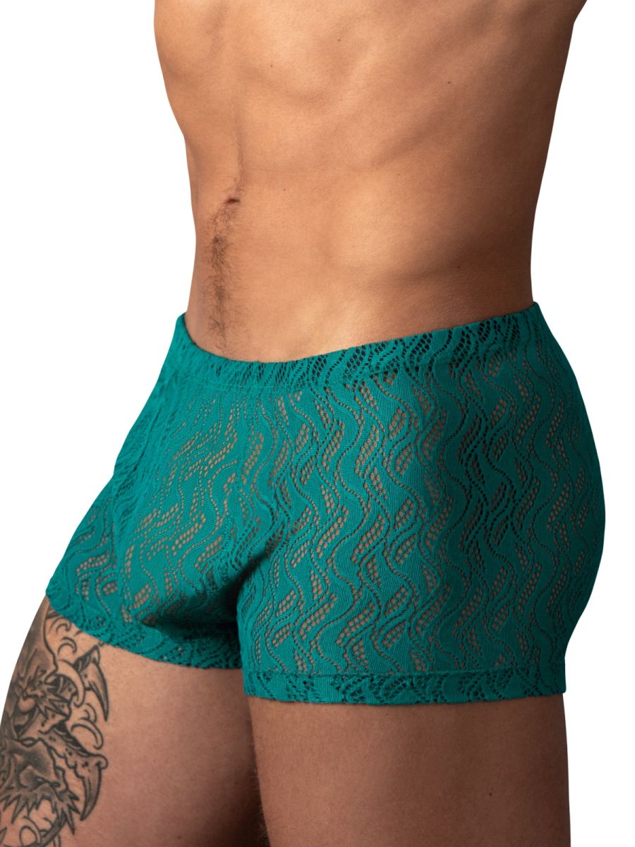 Male Power 150-305 Ripple Pouch Short Trunks Color Teal