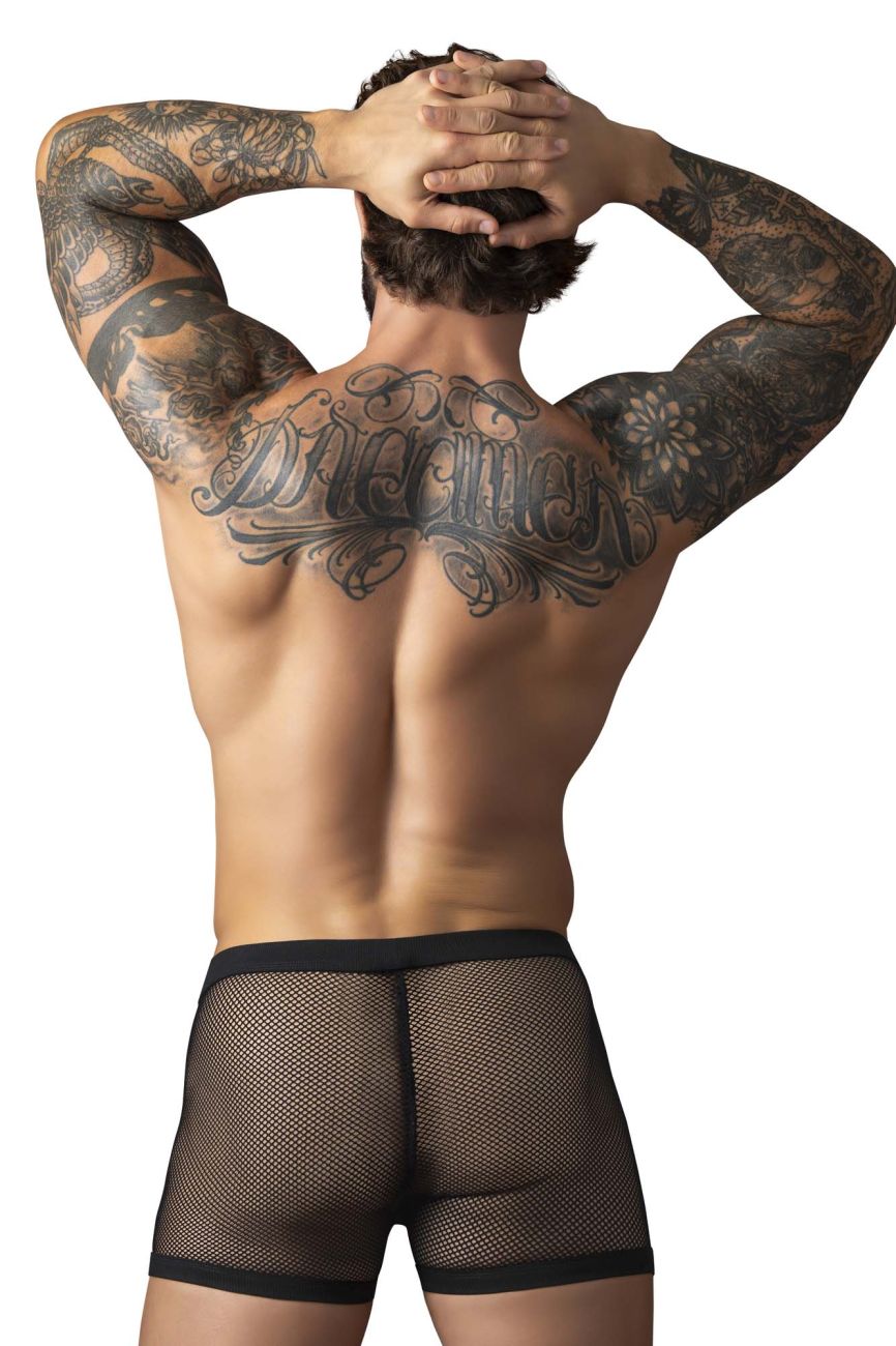 Male Power 152-11C Fishnet 2 Pouch Short Color Black