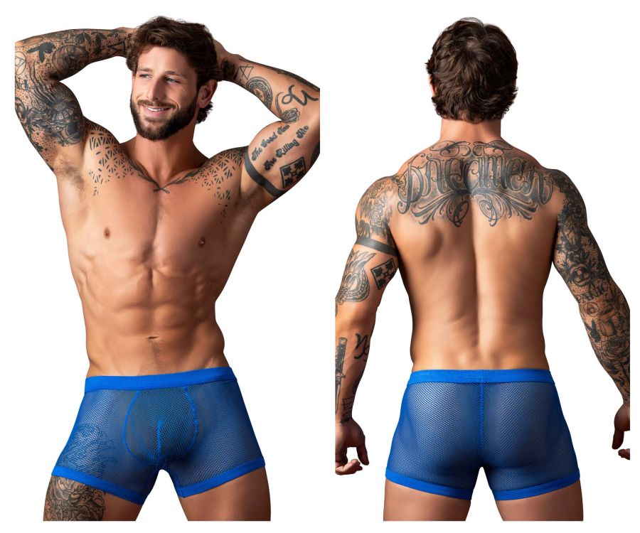 Male Power 152-11C Fishnet 2 Pouch Short Color Royal