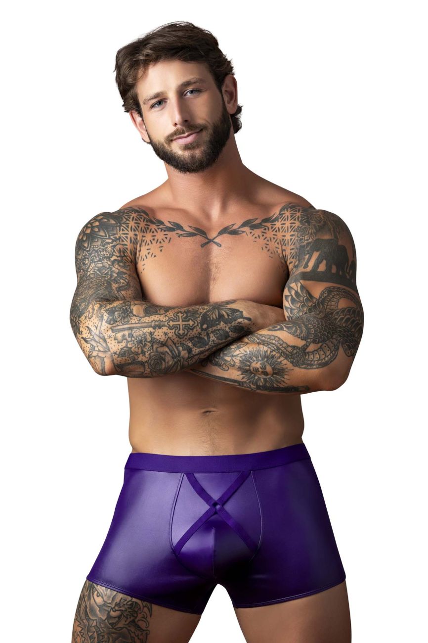 Male Power 152-302 Eggplant Crossover Short Color Plum