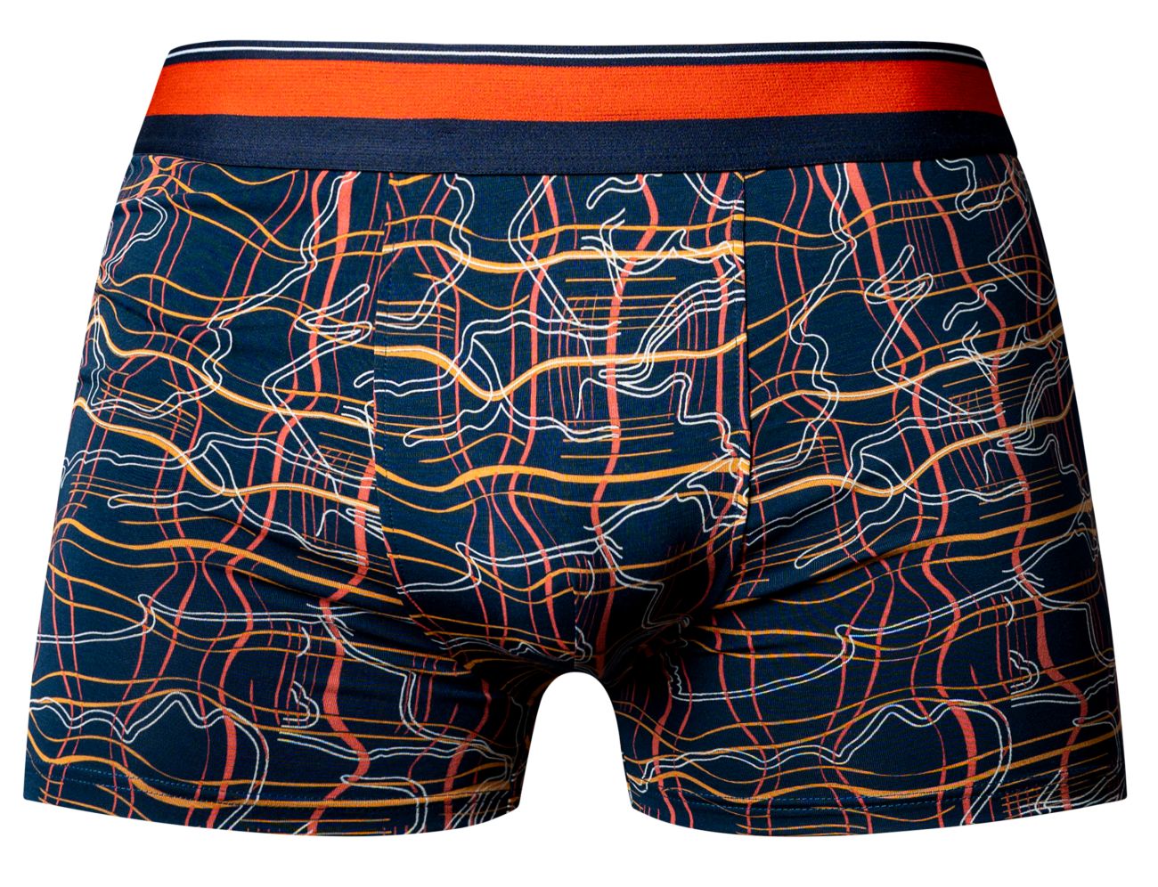 Male Power 160-299 Soo Cumfy Boxer Brief Color Navy-Orange