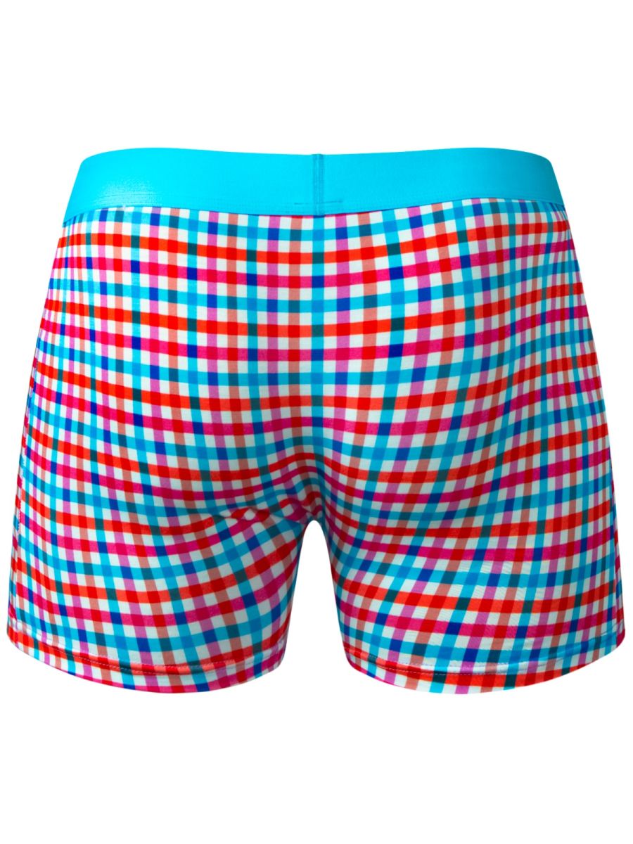 Male Power 160-306 So Comfy Gingham Boxer Brief in Gingham Print Color Gingham Print