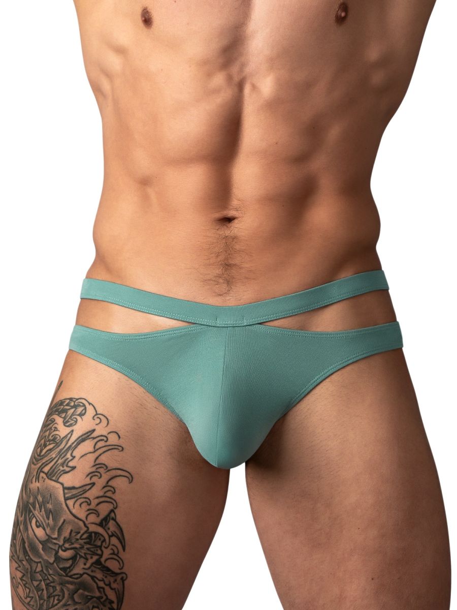 Male Power 237-308 Eco Cozy Cutout Thong Color Green