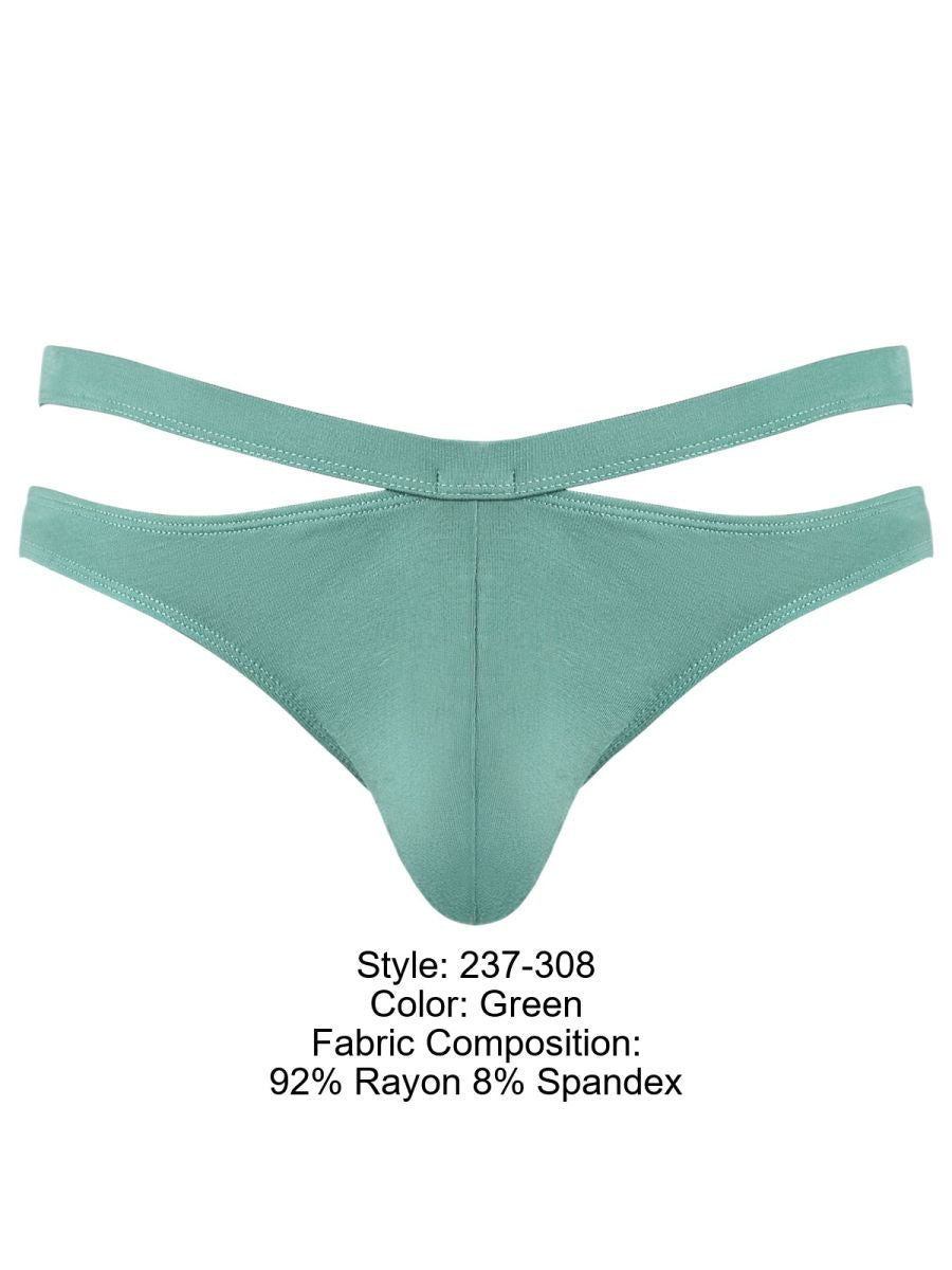 Male Power 237-308 Eco Cozy Cutout Thong Color Green