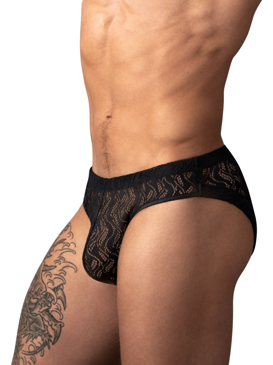 Male Power 330-305 Ripple Moon Jockstrap Color Black