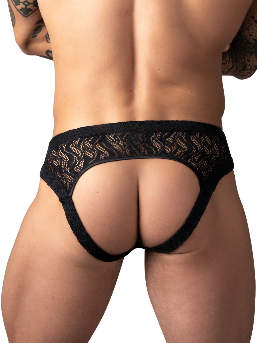 Male Power 330-305 Ripple Moon Jockstrap Color Black