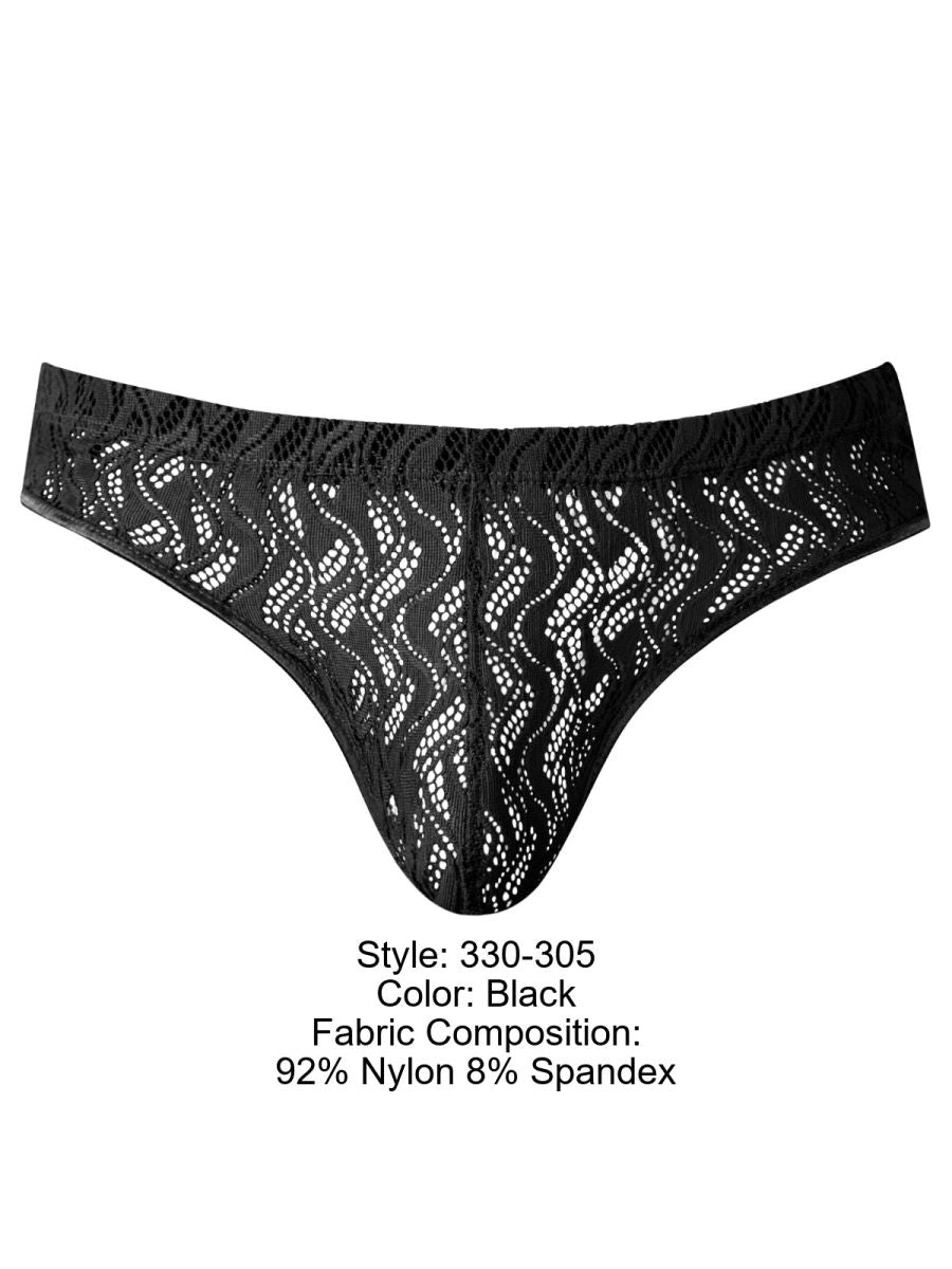 Male Power 330-305 Ripple Moon Jockstrap Color Black