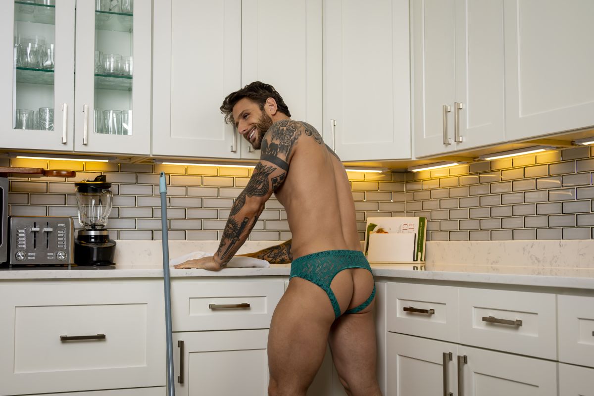 Male Power 330-305 Ripple Moon Jockstrap Color Teal