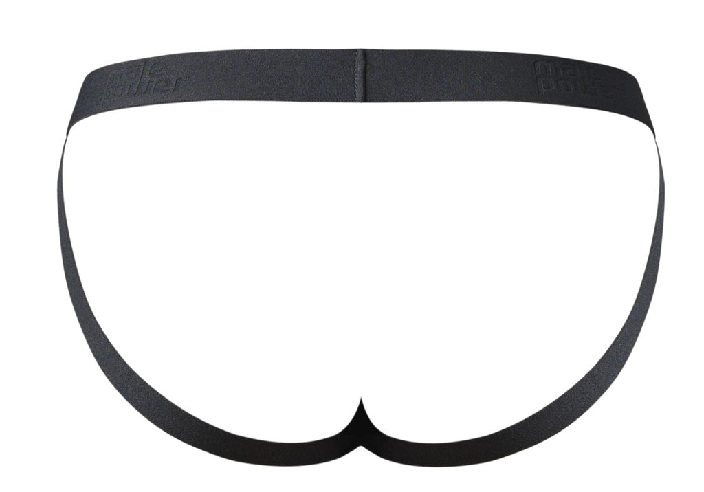 Male Power 348-304 Open Ended Jock Open Front Elastic Cock Ring Color Black