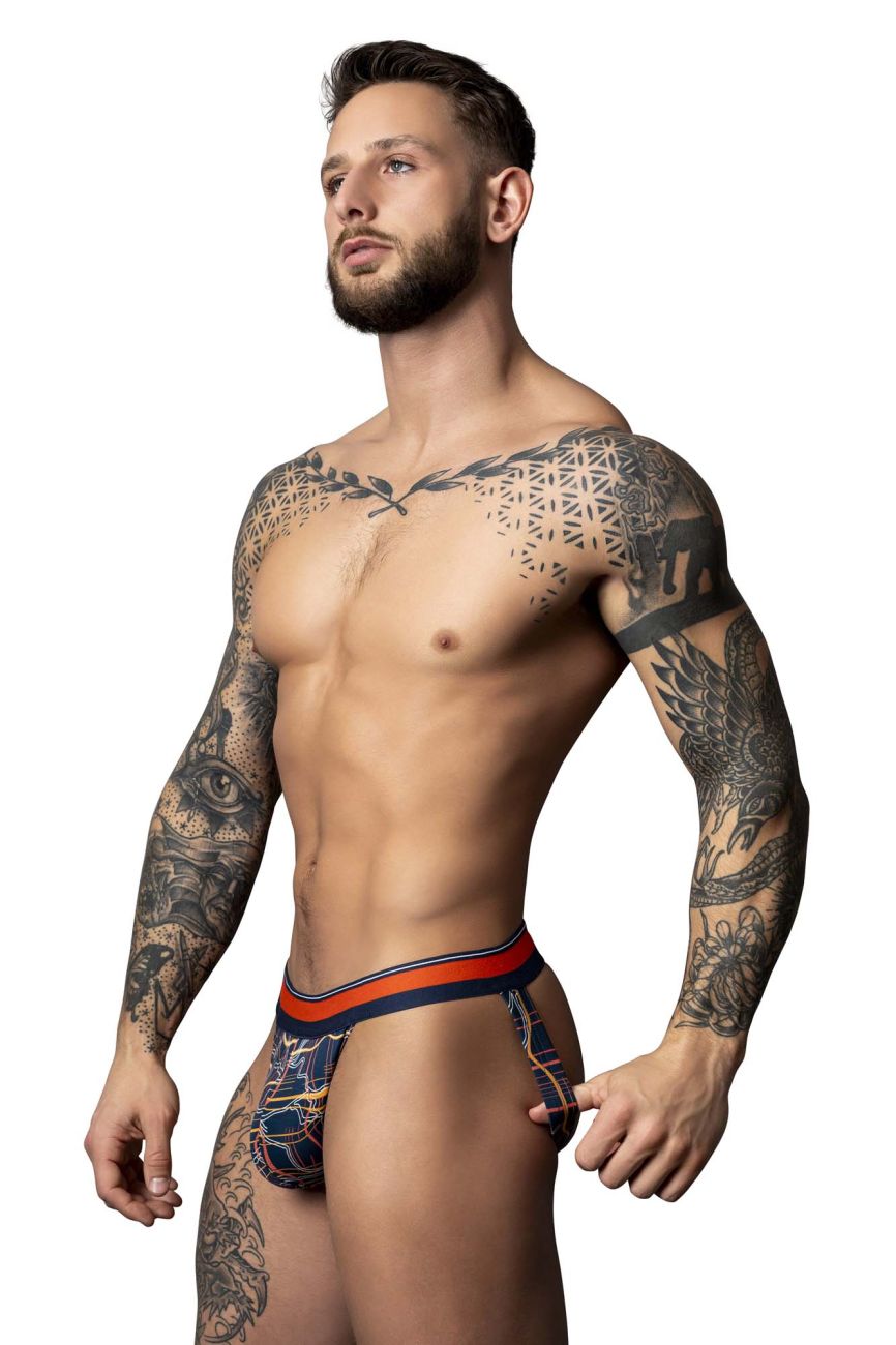 Male Power 349-299 Soo Cumfy Jock Color Navy-Orange
