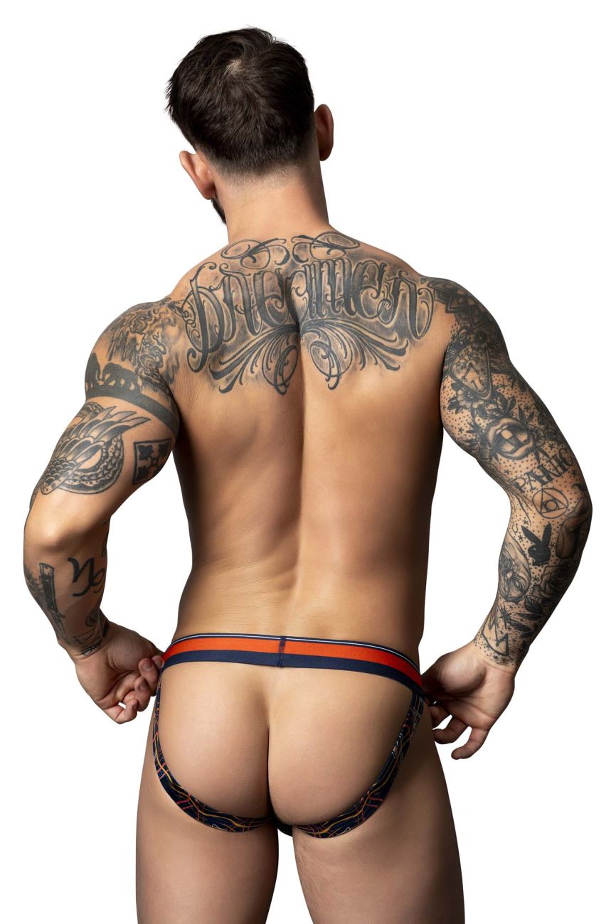 Male Power 349-299 Soo Cumfy Jock Color Navy-Orange