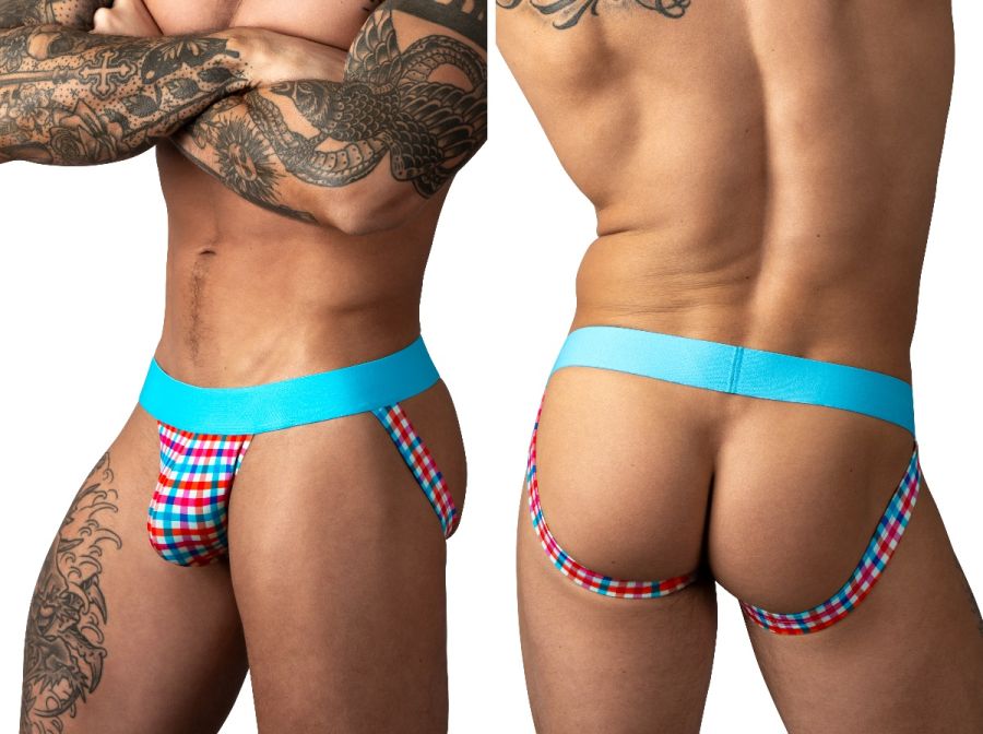 Male Power 349-306 So Comfy Gingham Jock in Gingham Print Color Gingham Print