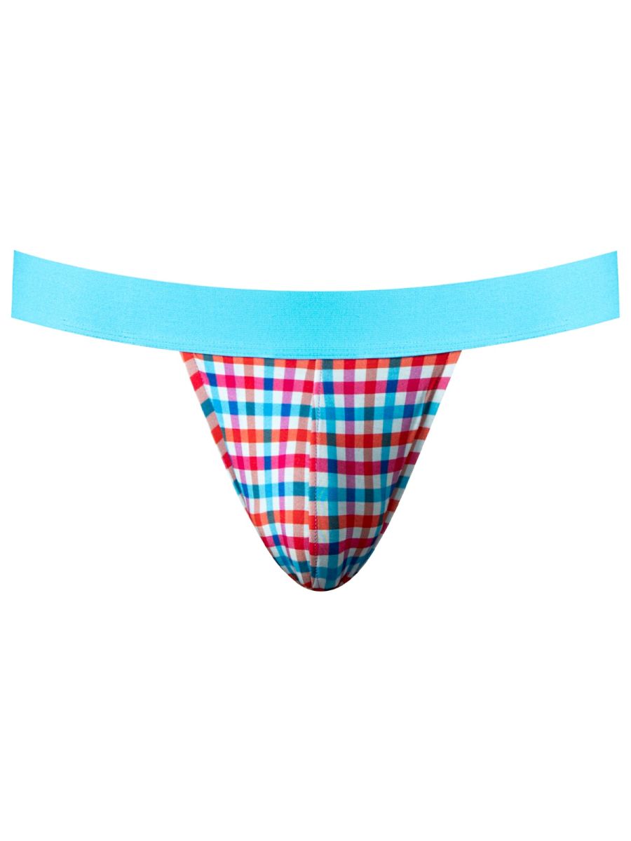 Male Power 349-306 So Comfy Gingham Jock in Gingham Print Color Gingham Print