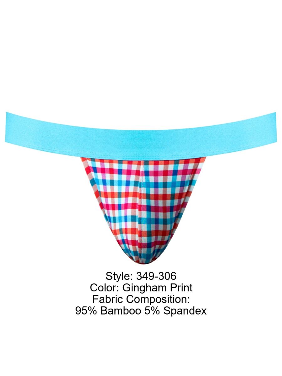 Male Power 349-306 So Comfy Gingham Jock in Gingham Print Color Gingham Print