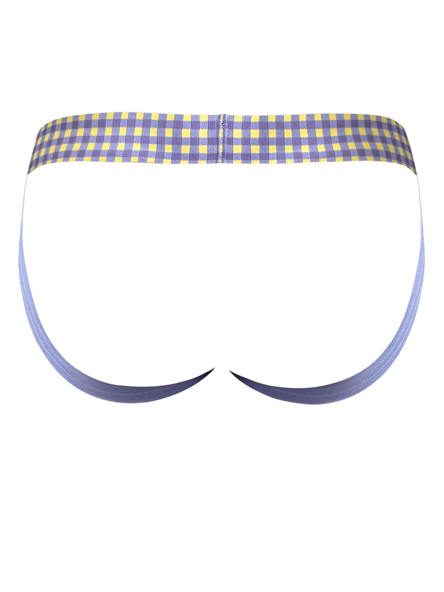 Male Power 350-306 So Comfy Gingham Jockstrap in Purple Color Purple