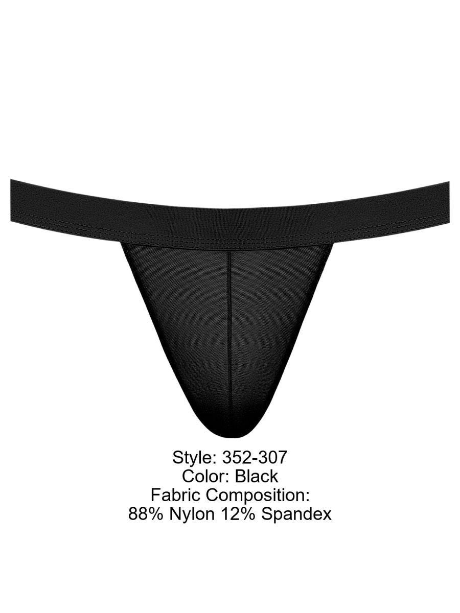 Male Power 352-307 Mesh 2 Strappy Ring Jockstrap Color Black