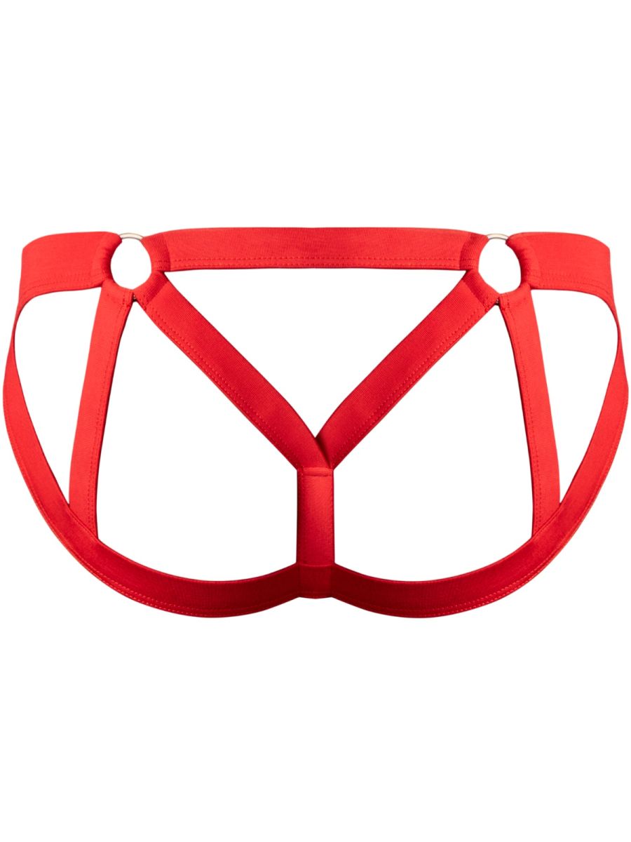 Male Power 352-307 Mesh 2 Strappy Ring Jockstrap Color Red
