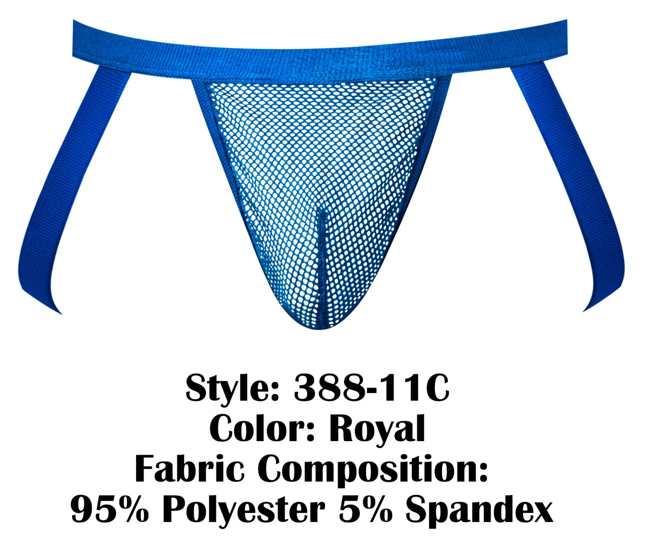 Male Power 388-11C Fishnet 2 Jockstrap Color Royal