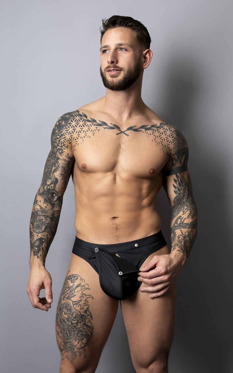 Male Power 410-298 Oh Snap Snap off Thong Color Black