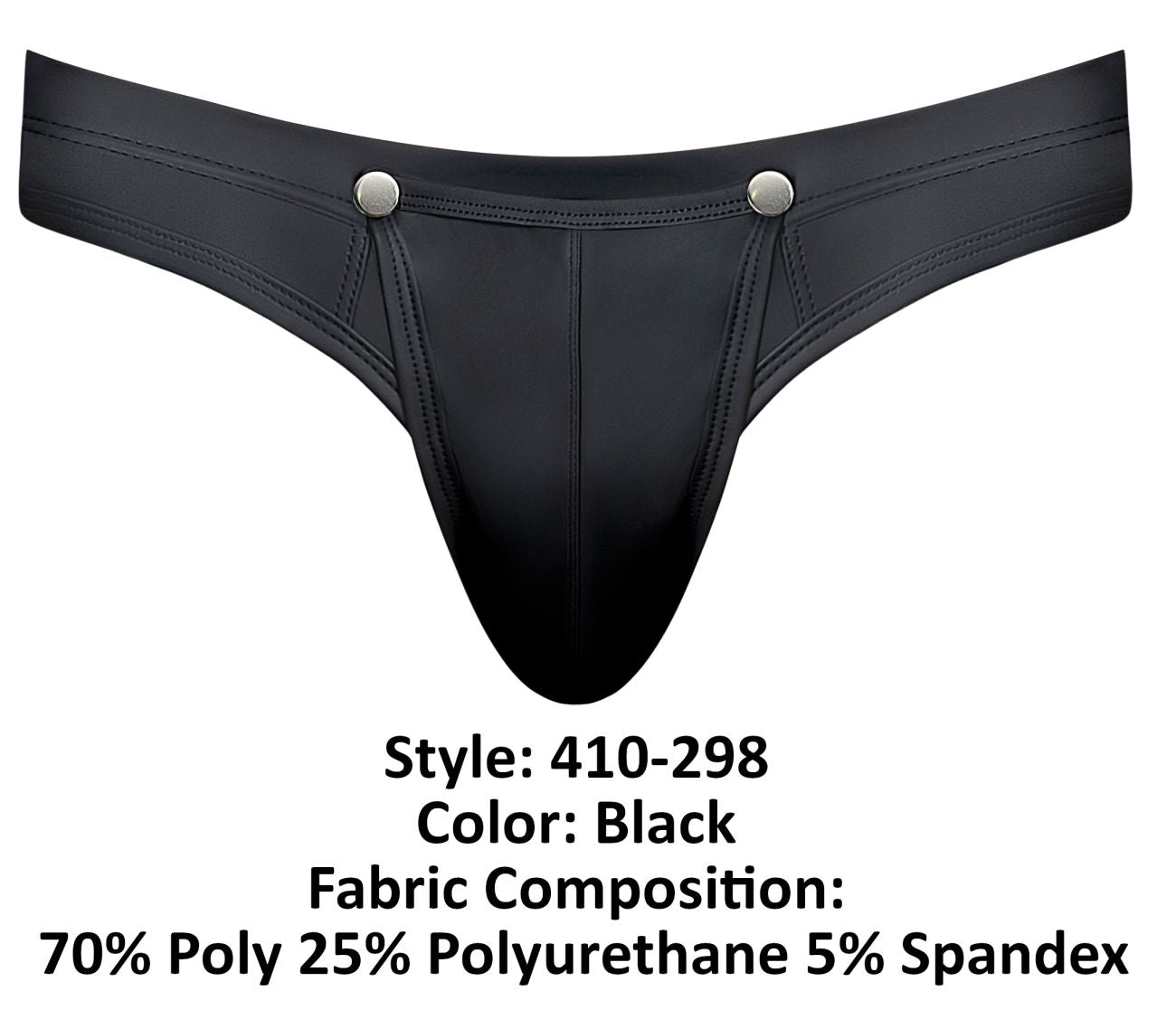 Male Power 410-298 Oh Snap Snap off Thong Color Black