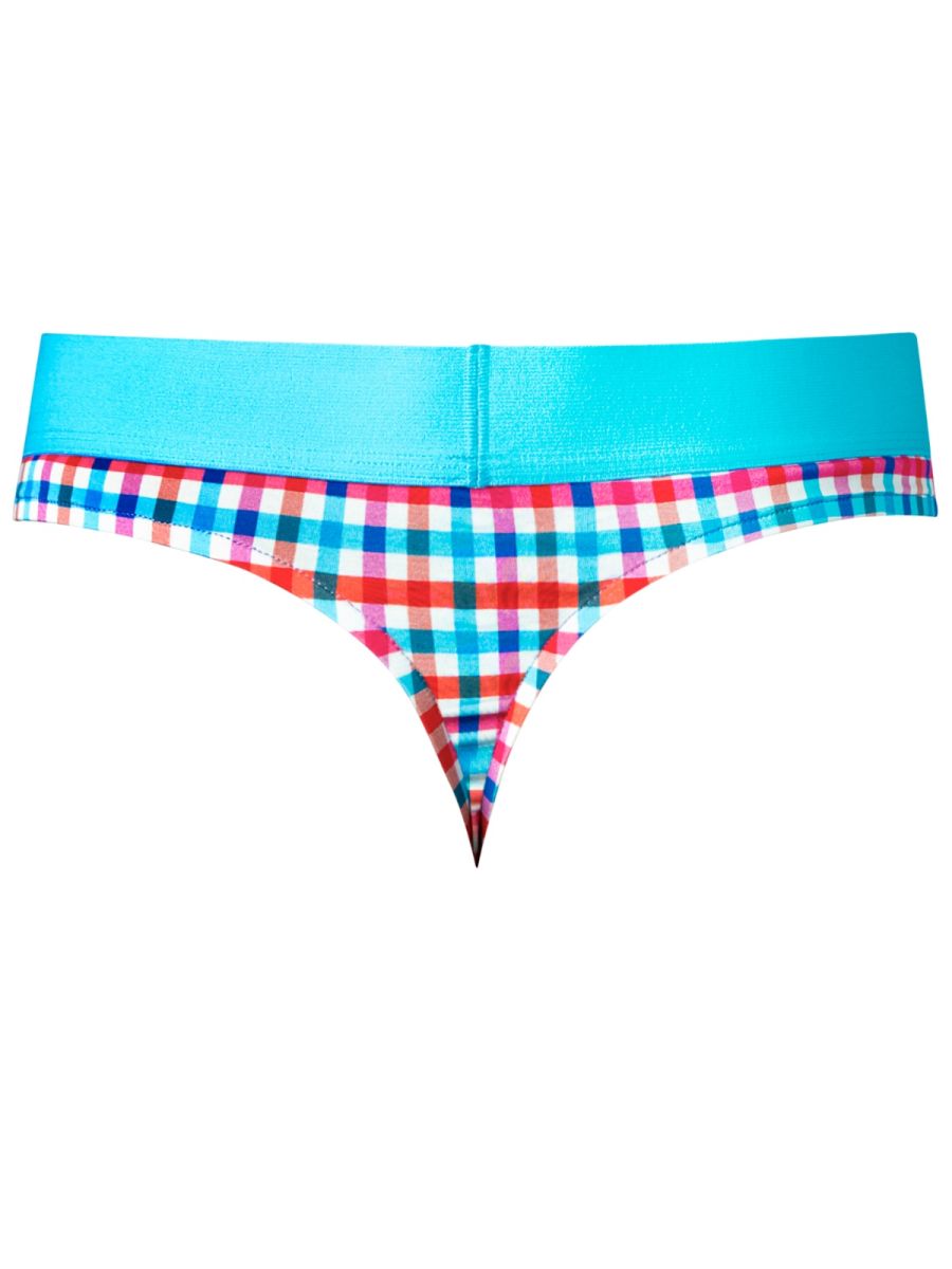 Male Power 412-306 So Comfy Gingham Thong in Gingham Print Color Gingham Print