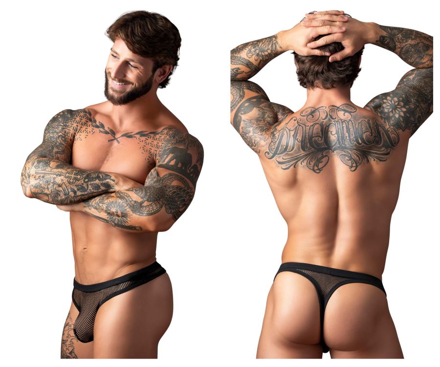 Male Power 441-11C Fishnet 2 Bong Thong Color Black