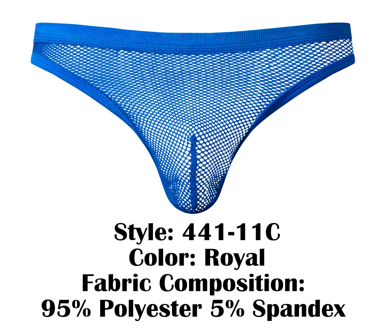 Male Power 441-11C Fishnet 2 Bong Thong Color Royal
