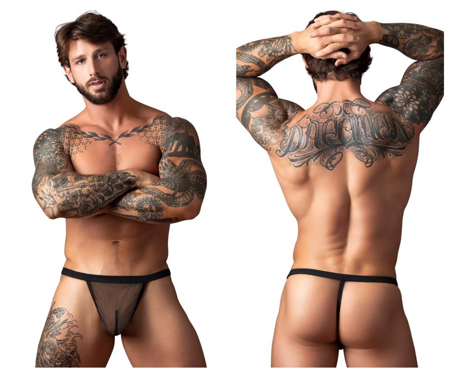 Male Power 449-11C Fishnet 2 G-String Color Black