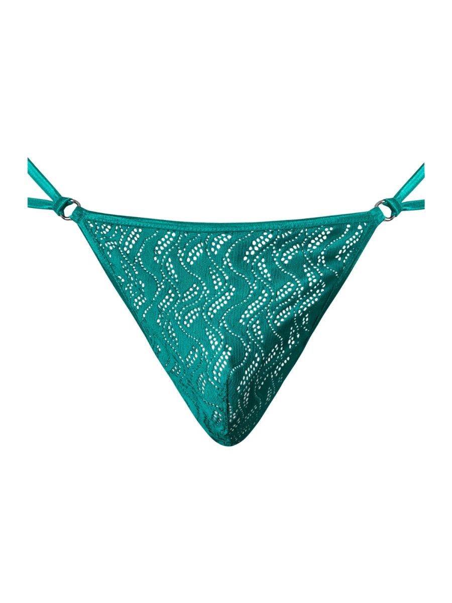 Male Power 456-305 Ripple Micro V-String Thong Color Teal